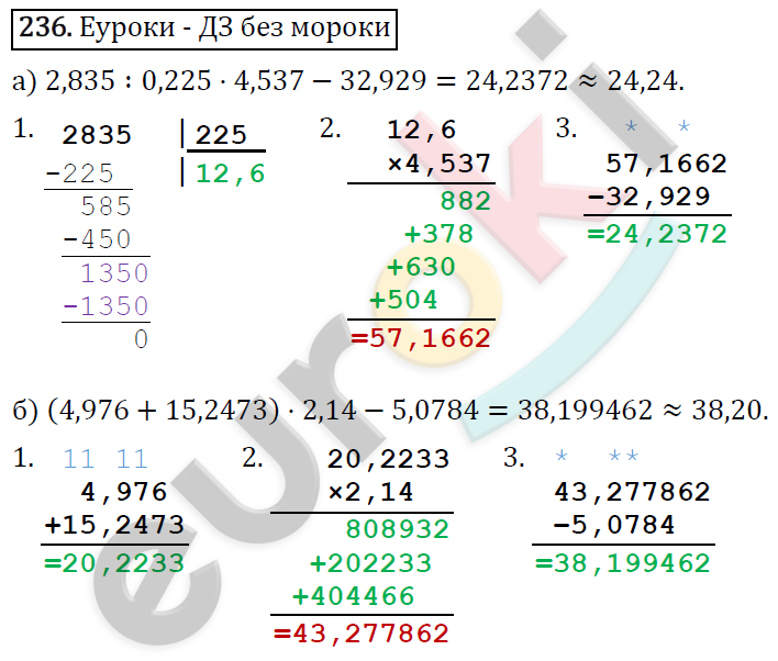 Математика 6 класс. ФГОС Виленкин, Жохов, Чесноков, Шварцбурд Задание 236