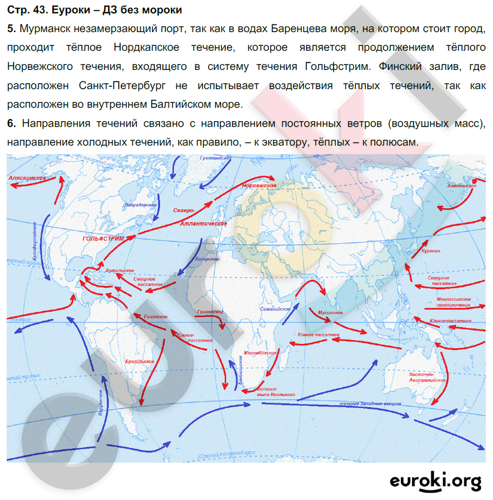Рабочая тетрадь по географии 6 класс. ФГОС Румянцев, Ким Страница 43