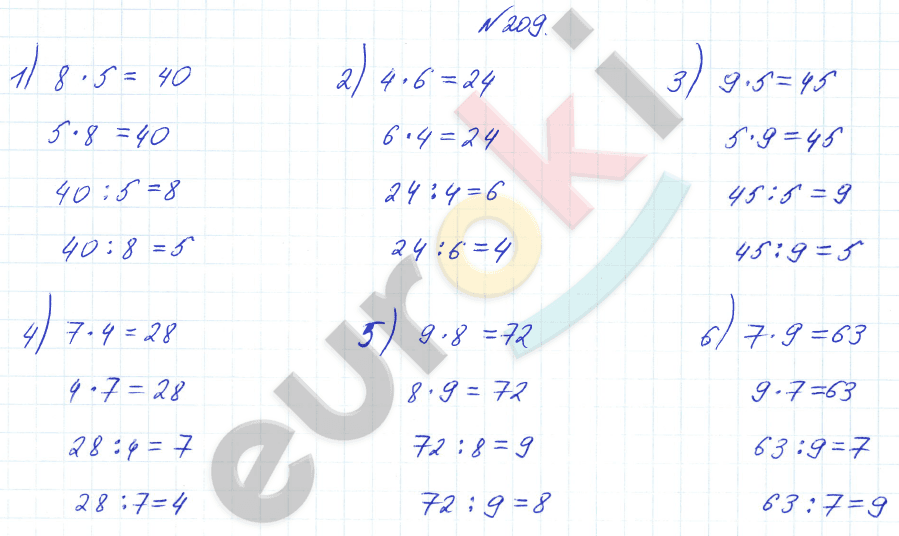 Математика 3 класс. Часть 1, 2 Истомина Задание 209