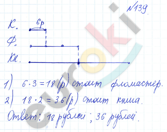 Математика 3 класс. Часть 1, 2 Истомина Задание 139