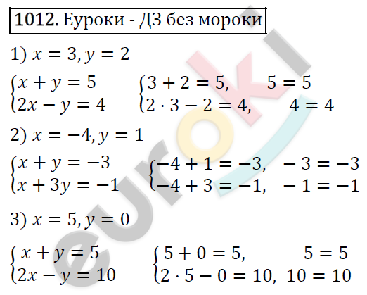 Алгебра 7 класс. ФГОС Мерзляк, Полонский, Якир Задание 1012