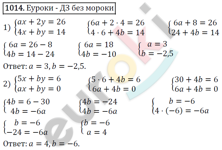 Алгебра 7 класс. ФГОС Мерзляк, Полонский, Якир Задание 1014