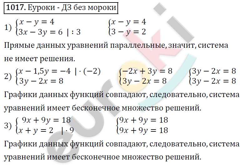 Алгебра 7 класс. ФГОС Мерзляк, Полонский, Якир Задание 1017