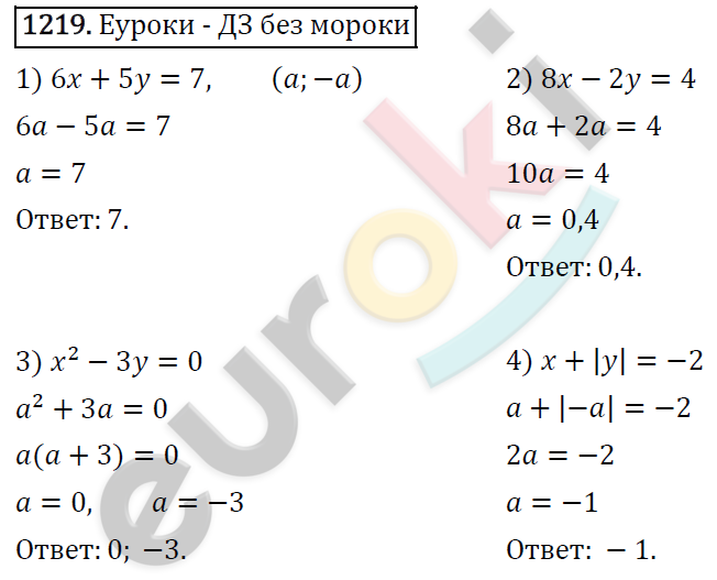 Алгебра 7 класс. ФГОС Мерзляк, Полонский, Якир Задание 1219