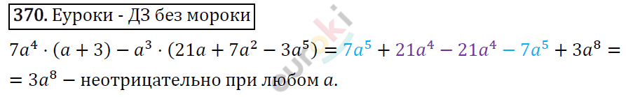 Алгебра 7 класс. ФГОС Мерзляк, Полонский, Якир Задание 370