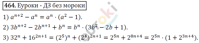 Алгебра 7 класс. ФГОС Мерзляк, Полонский, Якир Задание 464