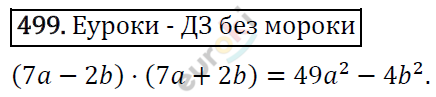 Алгебра 7 класс. ФГОС Мерзляк, Полонский, Якир Задание 499