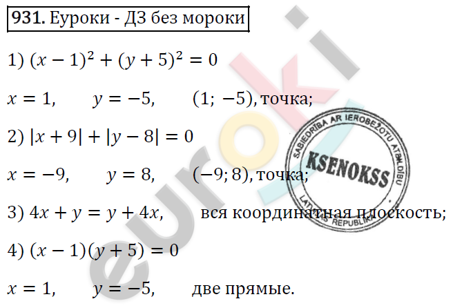 Алгебра 7 класс. ФГОС Мерзляк, Полонский, Якир Задание 931