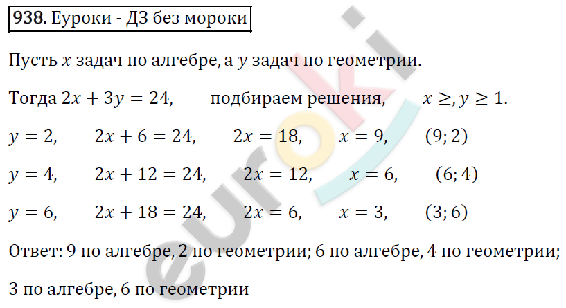 Алгебра 7 класс. ФГОС Мерзляк, Полонский, Якир Задание 938