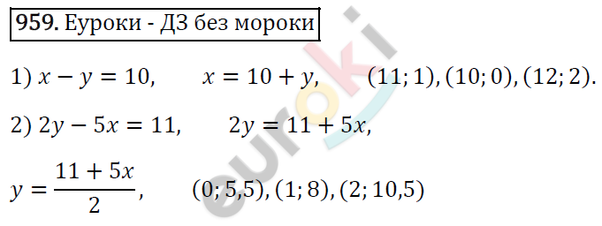 Алгебра 7 класс. ФГОС Мерзляк, Полонский, Якир Задание 959