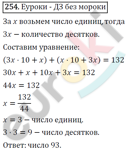 Алгебра 7 класс. ФГОС Колягин, Ткачева, Фёдорова Задание 254