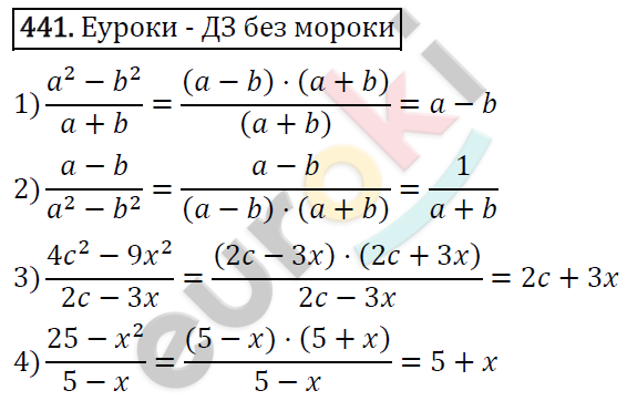 Алгебра 7 класс. ФГОС Колягин, Ткачева, Фёдорова Задание 441