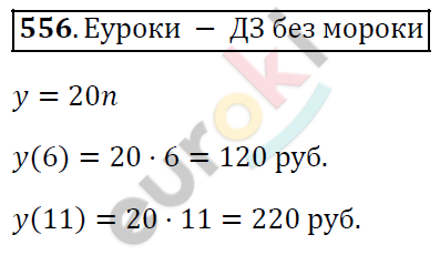 Алгебра 7 класс. ФГОС Колягин, Ткачева, Фёдорова Задание 556