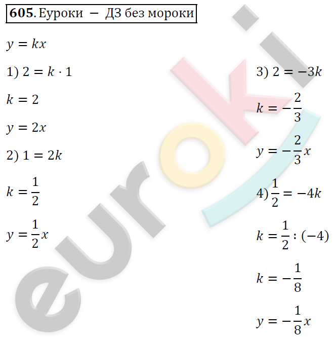 Алгебра 7 класс. ФГОС Колягин, Ткачева, Фёдорова Задание 605