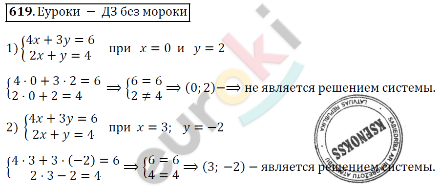 Алгебра 7 класс. ФГОС Колягин, Ткачева, Фёдорова Задание 619