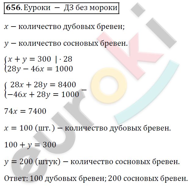 Алгебра 7 класс. ФГОС Колягин, Ткачева, Фёдорова Задание 656