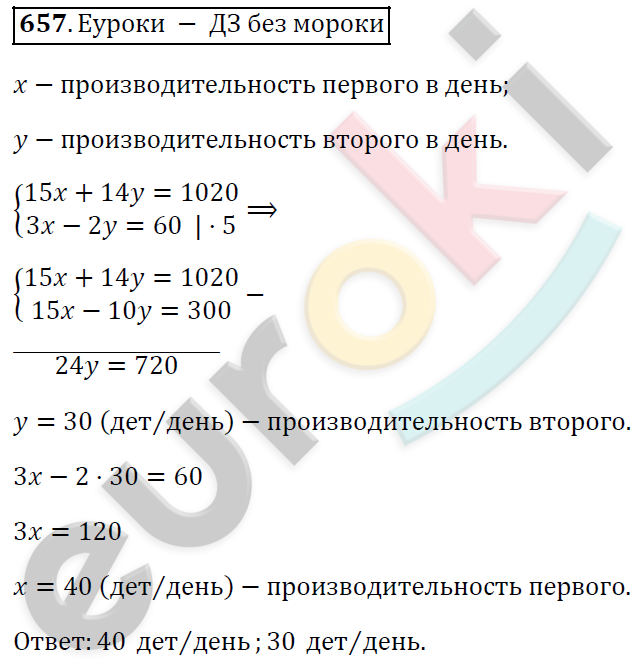 Алгебра 7 класс. ФГОС Колягин, Ткачева, Фёдорова Задание 657