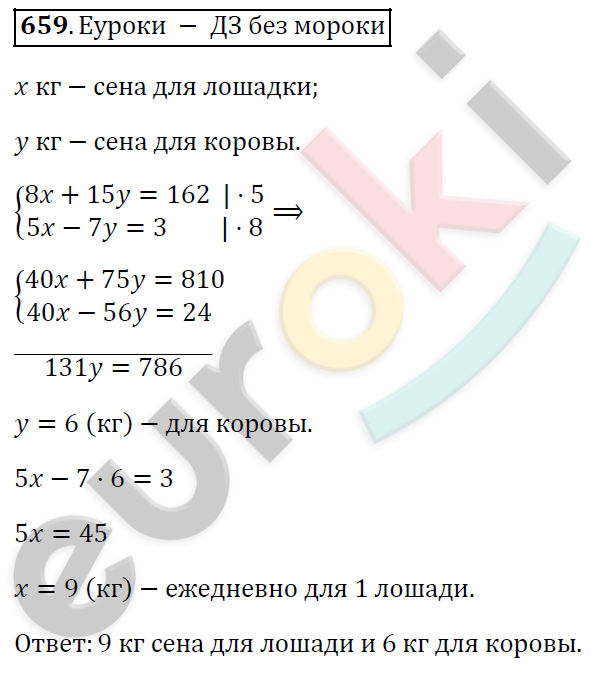 Алгебра 7 класс. ФГОС Колягин, Ткачева, Фёдорова Задание 659