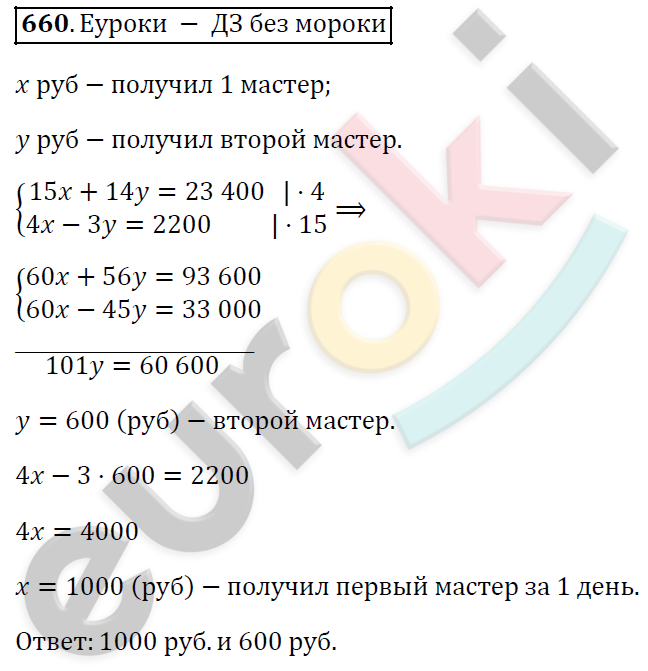 Алгебра 7 класс. ФГОС Колягин, Ткачева, Фёдорова Задание 660