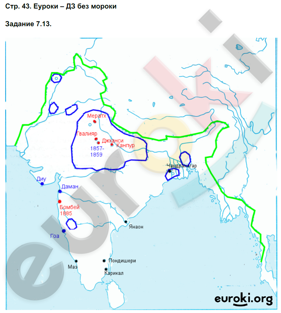 Рабочая тетрадь по истории Нового времени 8 класс. ФГОС Пономарев Страница 43