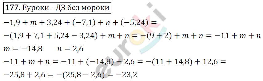 Дидактические материалы по математике 6 класс Мерзляк, Полонский, Рабинович Вариант 177