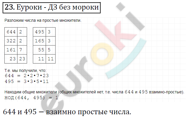 Дидактические материалы по математике 6 класс Мерзляк, Полонский, Рабинович Вариант 23