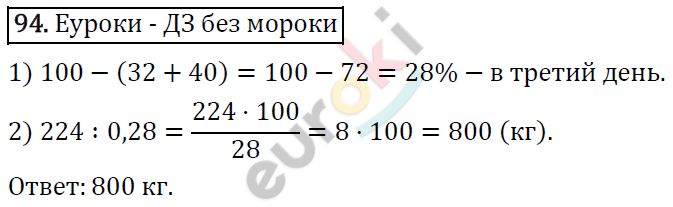 Дидактические материалы по математике 6 класс Мерзляк, Полонский, Рабинович Вариант 94
