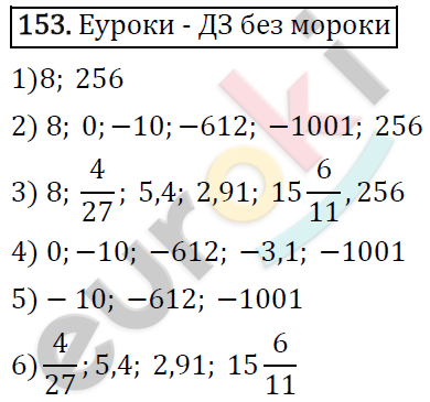 Дидактические материалы по математике 6 класс Мерзляк, Полонский, Рабинович Вариант 153