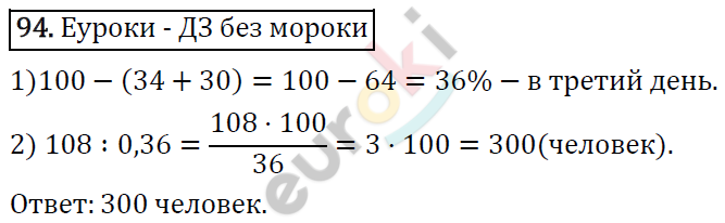 Дидактические материалы по математике 6 класс Мерзляк, Полонский, Рабинович Вариант 94