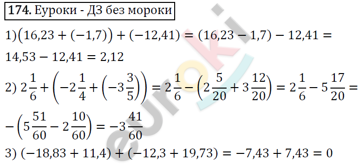 Дидактические материалы по математике 6 класс Мерзляк, Полонский, Рабинович Вариант 174