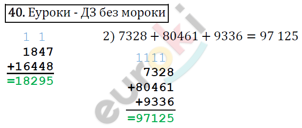 Дидактические материалы по математике 5 класс Мерзляк, Рабинович, Полонский Вариант 40