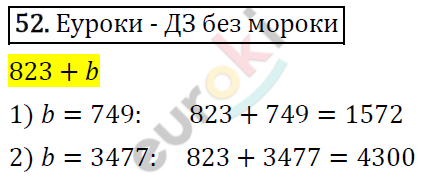 Дидактические материалы по математике 5 класс Мерзляк, Рабинович, Полонский Вариант 52