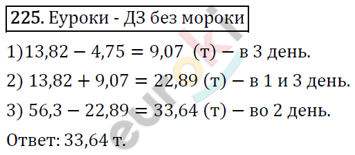 Дидактические материалы по математике 5 класс Мерзляк, Рабинович, Полонский Вариант 225