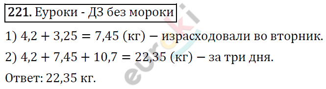 Дидактические материалы по математике 5 класс Мерзляк, Рабинович, Полонский Вариант 221