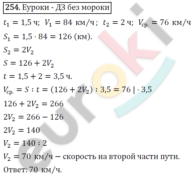 Дидактические материалы по математике 5 класс Мерзляк, Рабинович, Полонский Вариант 254