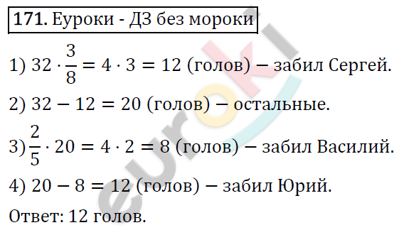 Дидактические материалы по математике 5 класс Мерзляк, Рабинович, Полонский Вариант 171