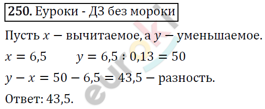 Дидактические материалы по математике 5 класс Мерзляк, Рабинович, Полонский Вариант 250