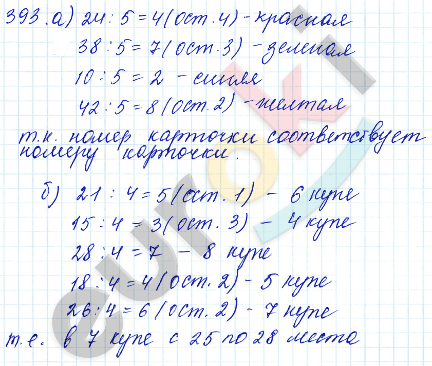 Математика 5 класс. ФГОС Бунимович, Кузнецова Задание 393