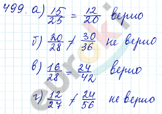 Математика 5 класс. ФГОС Бунимович, Кузнецова Задание 499