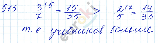 Математика 5 класс. ФГОС Бунимович, Кузнецова Задание 515