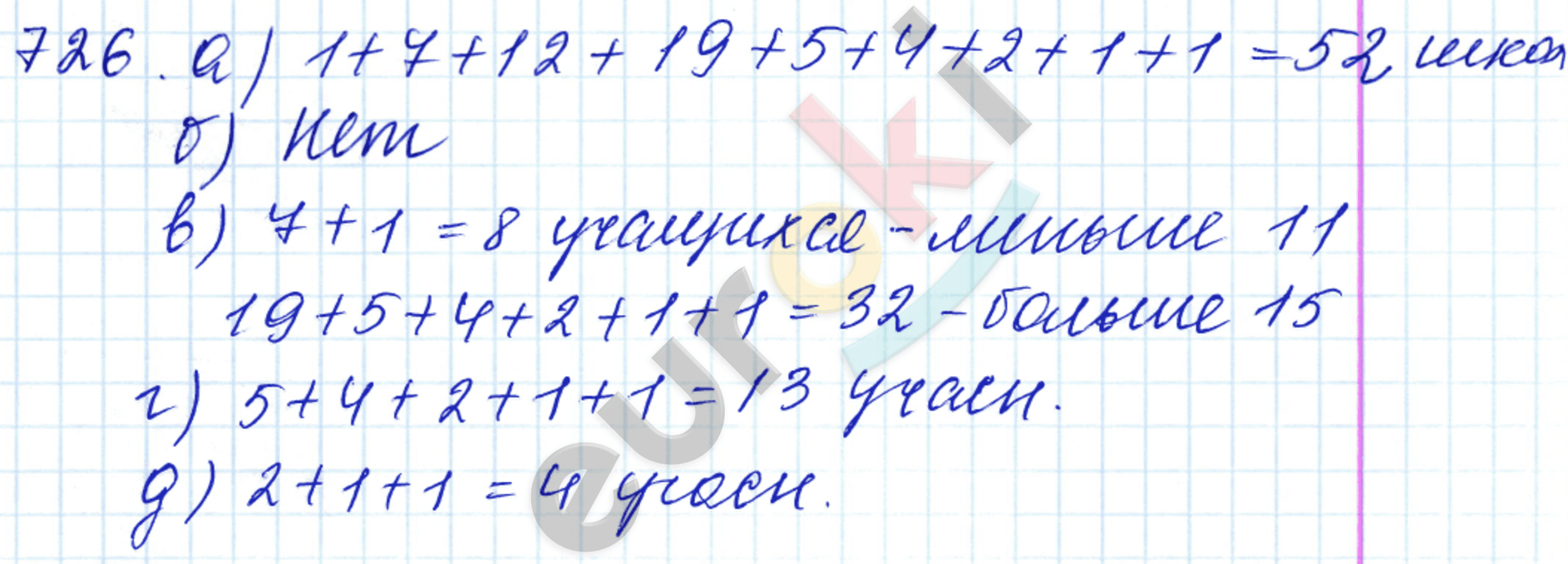 Математика 5 класс. ФГОС Бунимович, Кузнецова Задание 726