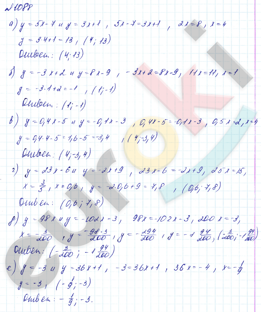 ГДЗ Алгебра 7 класс. Углубленный уровень. Задание 1088