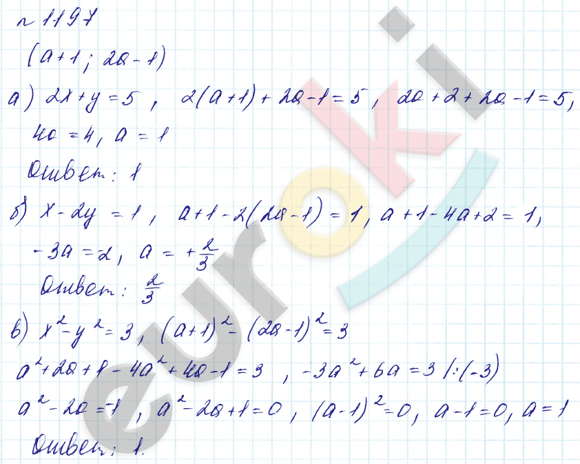 Алгебра 7 класс. Углубленный уровень Макарычев, Миндюк Задание 1197