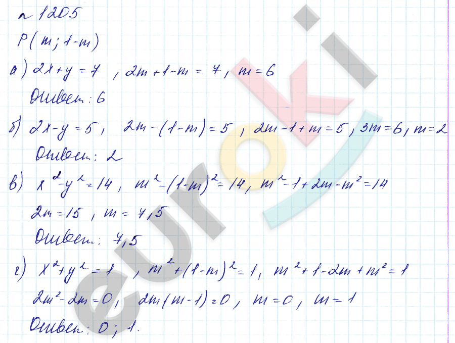 Алгебра 7 класс. Углубленный уровень Макарычев, Миндюк Задание 1205