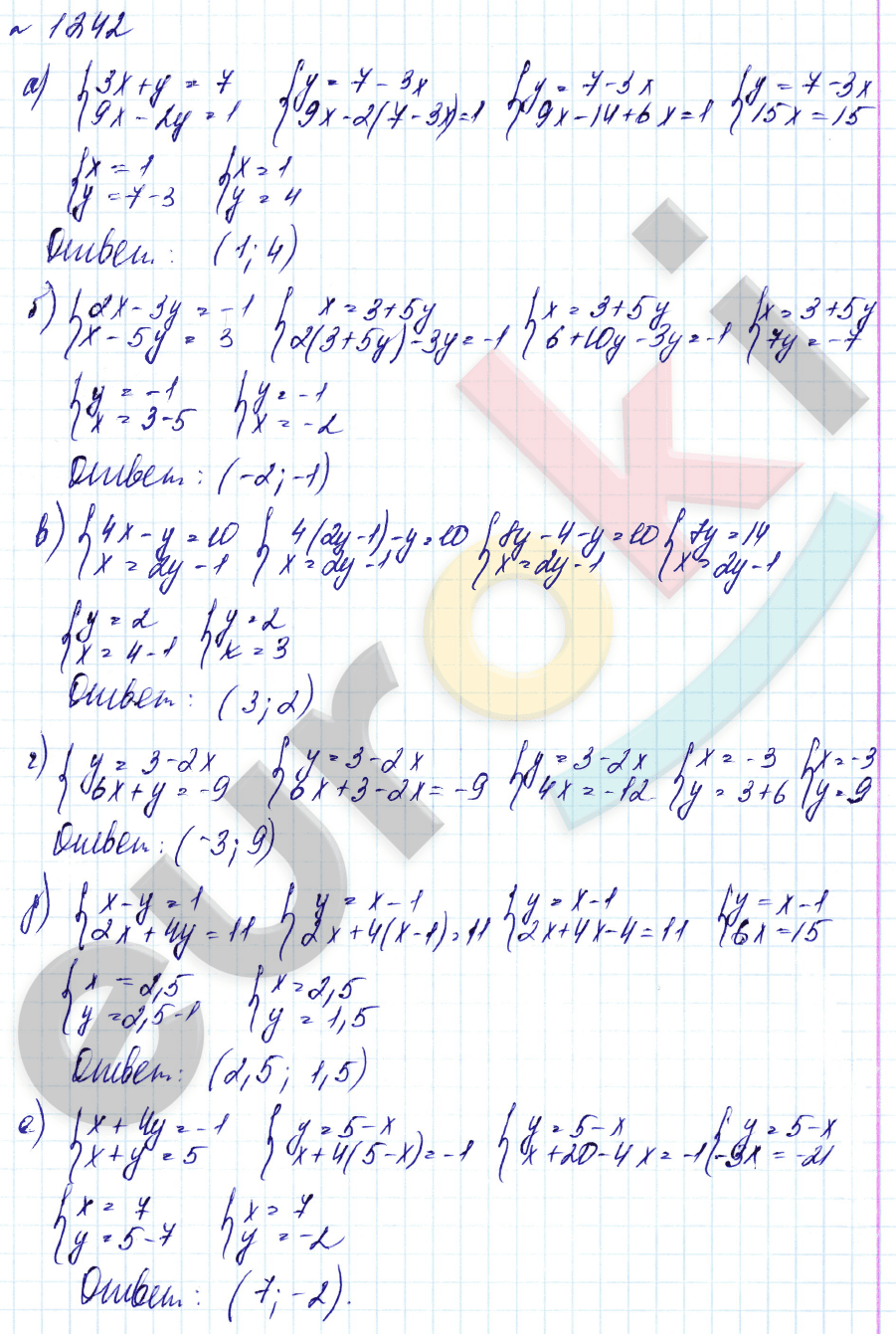 Алгебра 7 класс. Углубленный уровень Макарычев, Миндюк Задание 1242