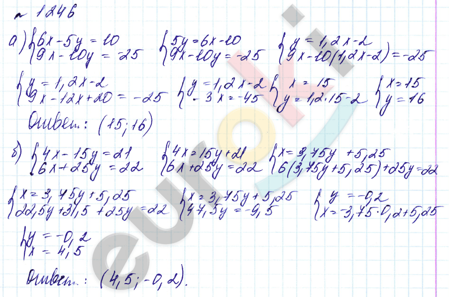 Алгебра 7 класс. Углубленный уровень Макарычев, Миндюк Задание 1246