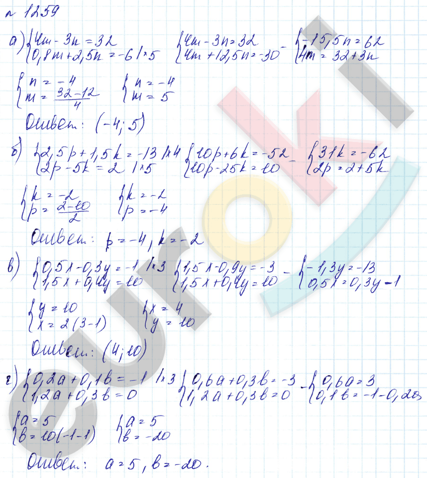 Алгебра 7 класс. Углубленный уровень Макарычев, Миндюк Задание 1259