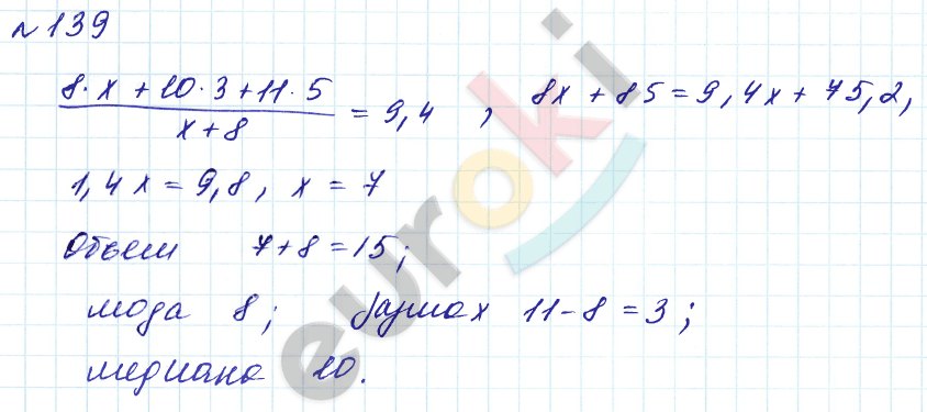Алгебра 7 класс. Углубленный уровень Макарычев, Миндюк Задание 139