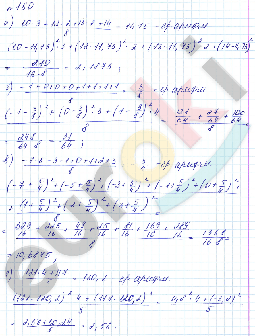 Алгебра 7 класс. Углубленный уровень Макарычев, Миндюк Задание 160