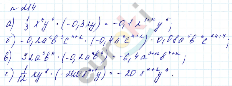Алгебра 7 класс. Углубленный уровень Макарычев, Миндюк Задание 214